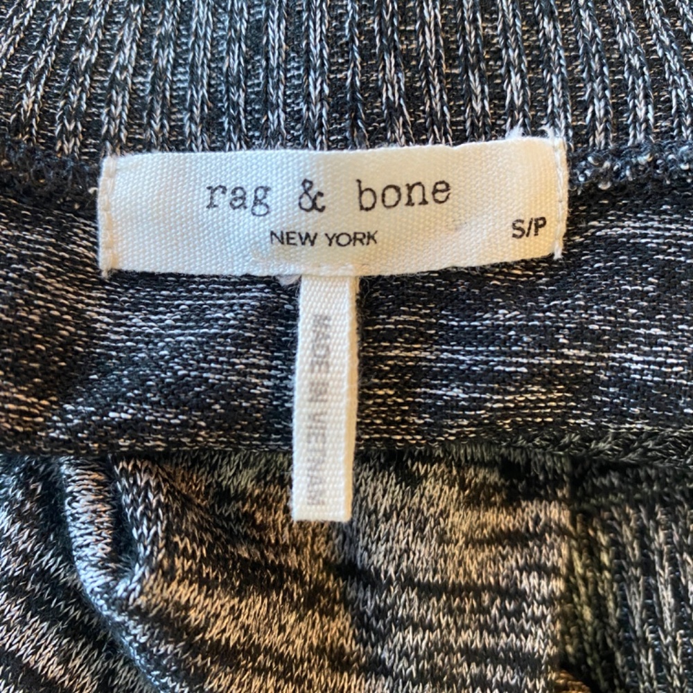 Rag & Bone Avryl Marled Mockneck Sweater Size Small Black Gray - Picture 5 of 7